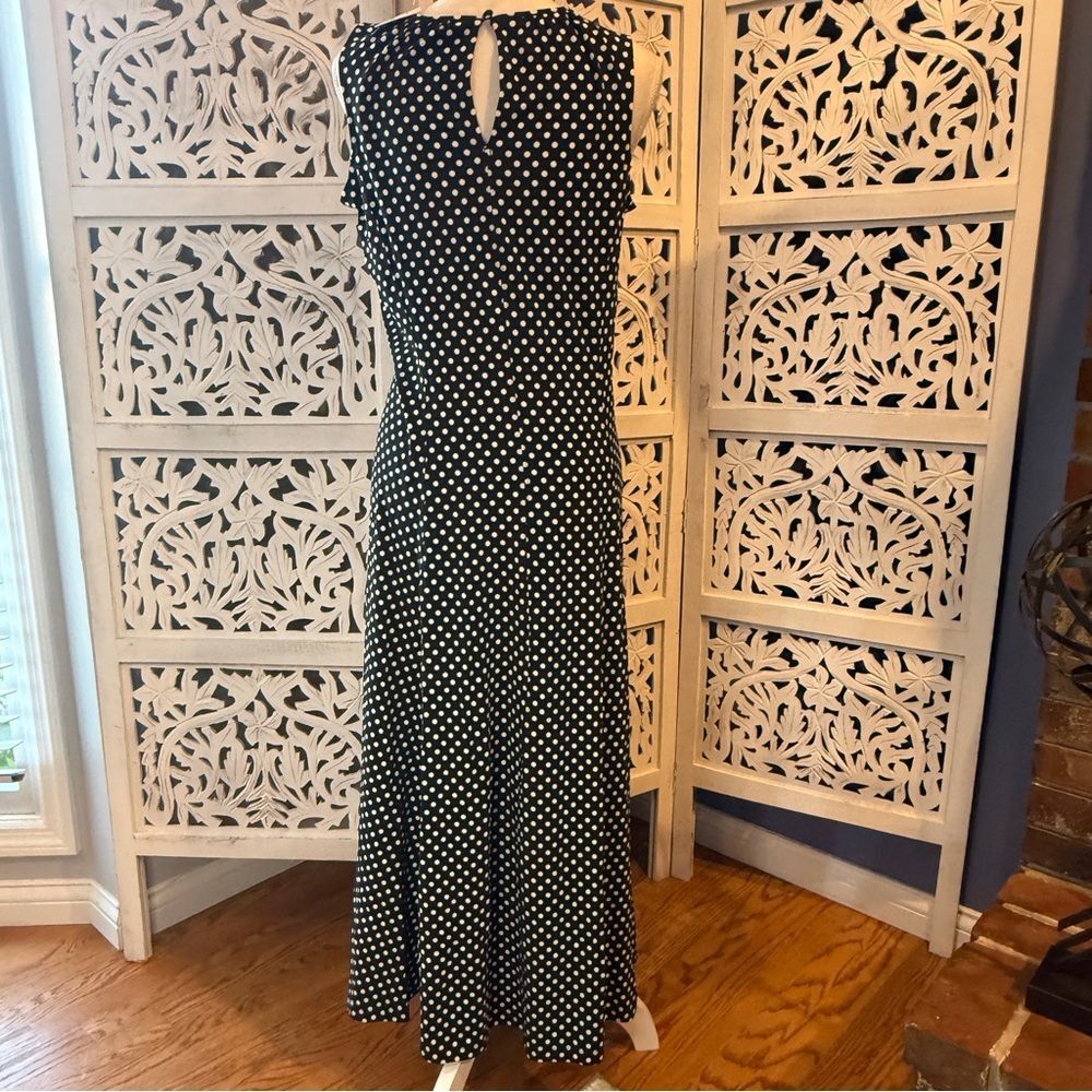 LOFT Black and White Polka Dot Dress NWT Sz M - Picture 2 of 4